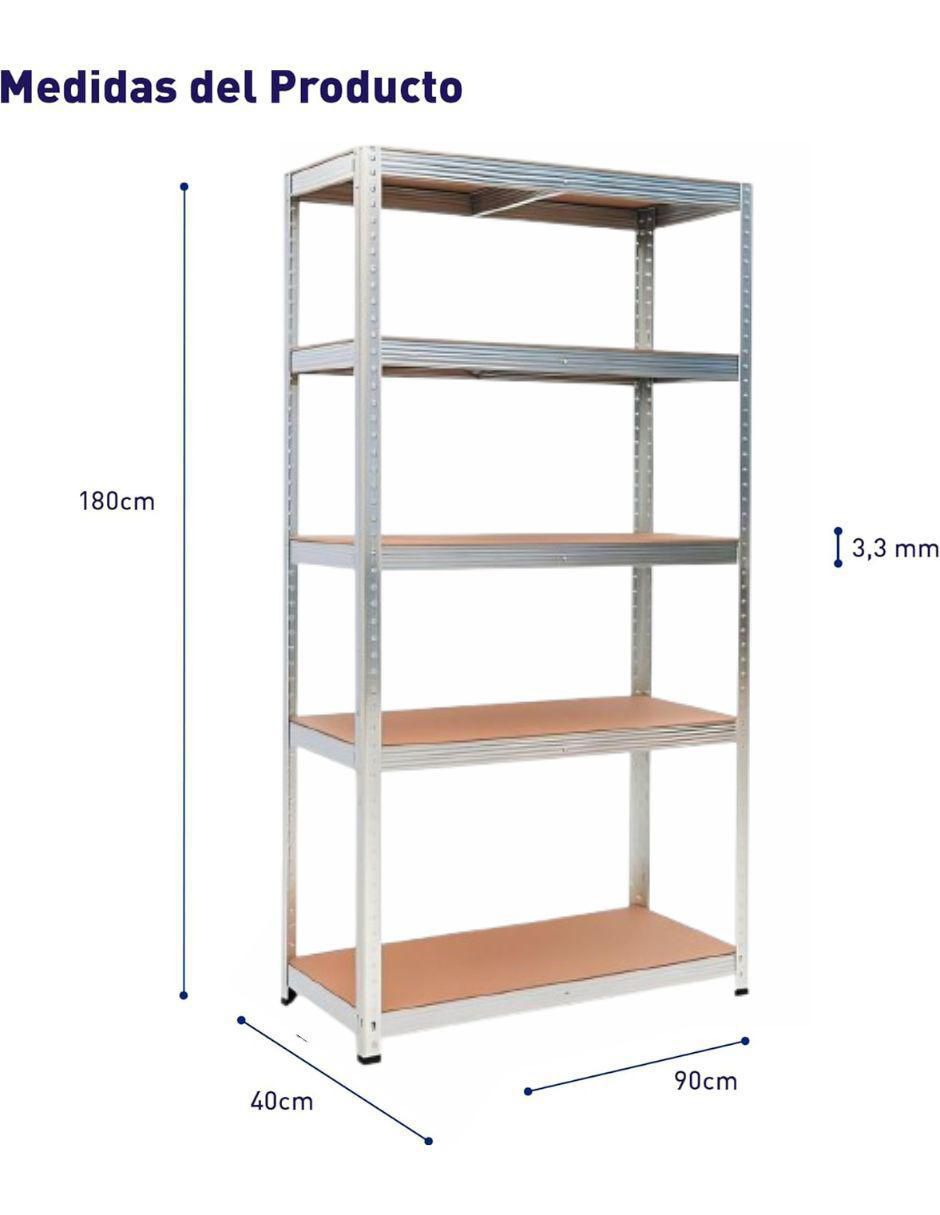 Rack de 5 compartimentos y 5 estantes 7