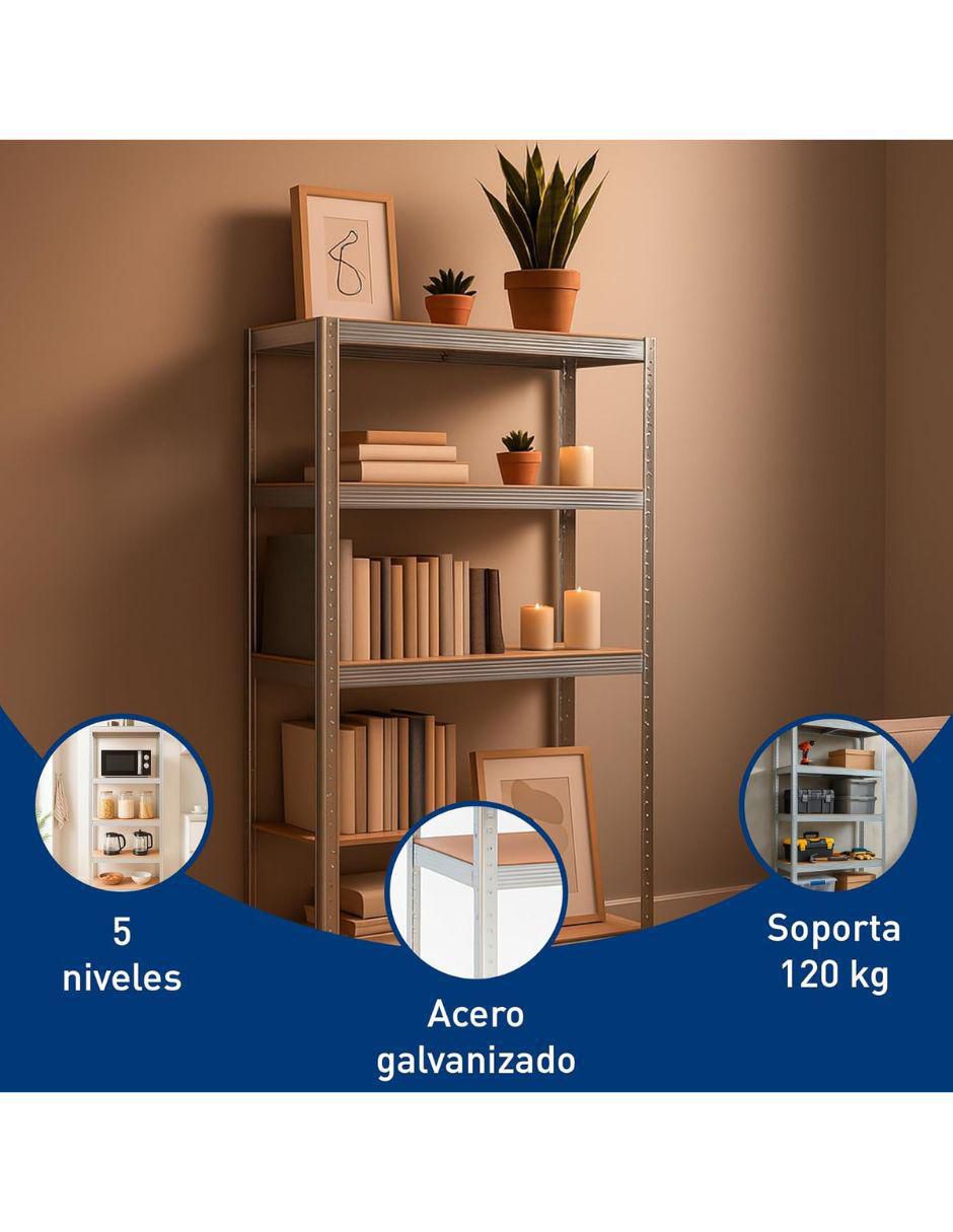 Rack de 5 compartimentos y 5 estantes 3