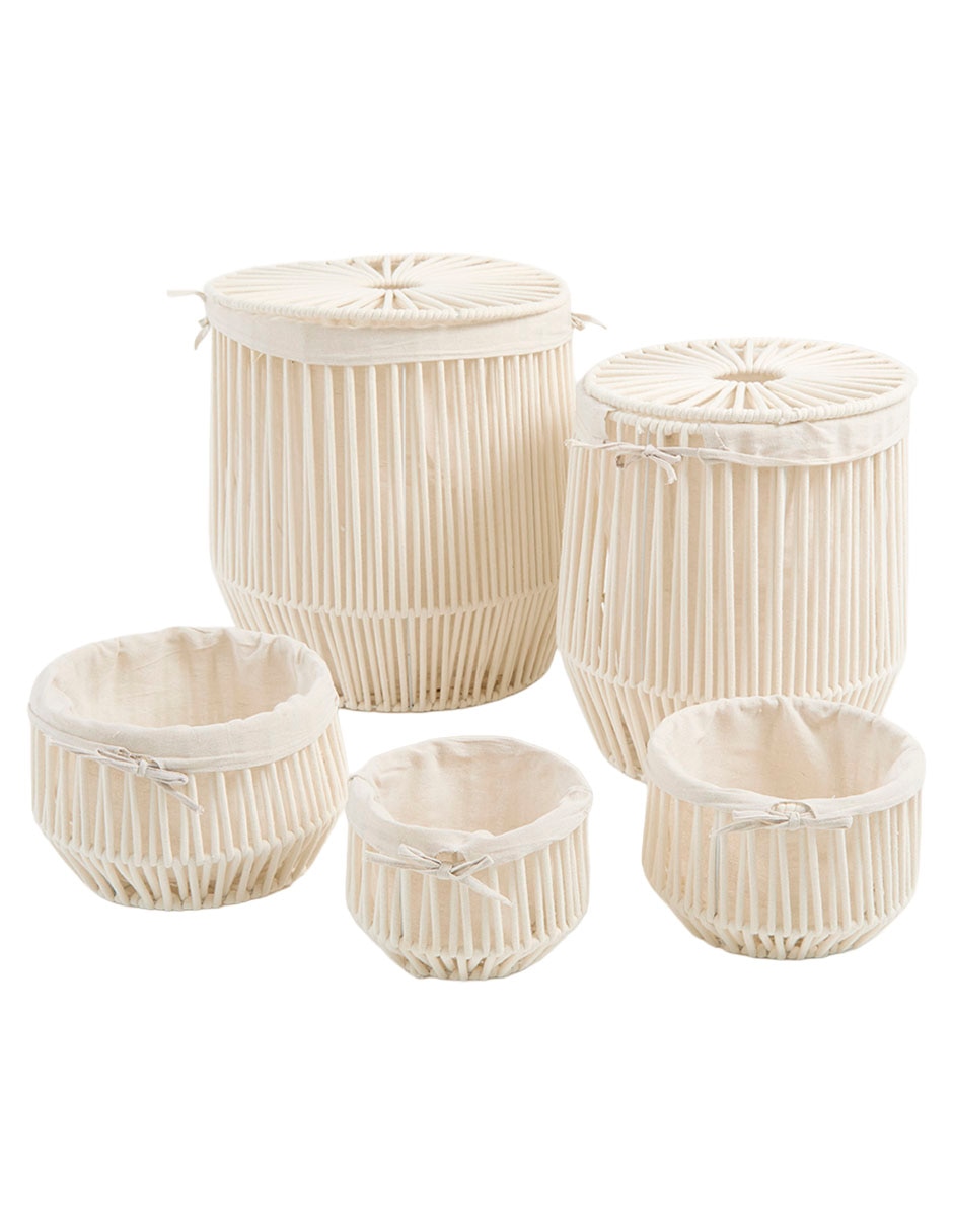 Set cesto multiusos Haus de cuerda algodón