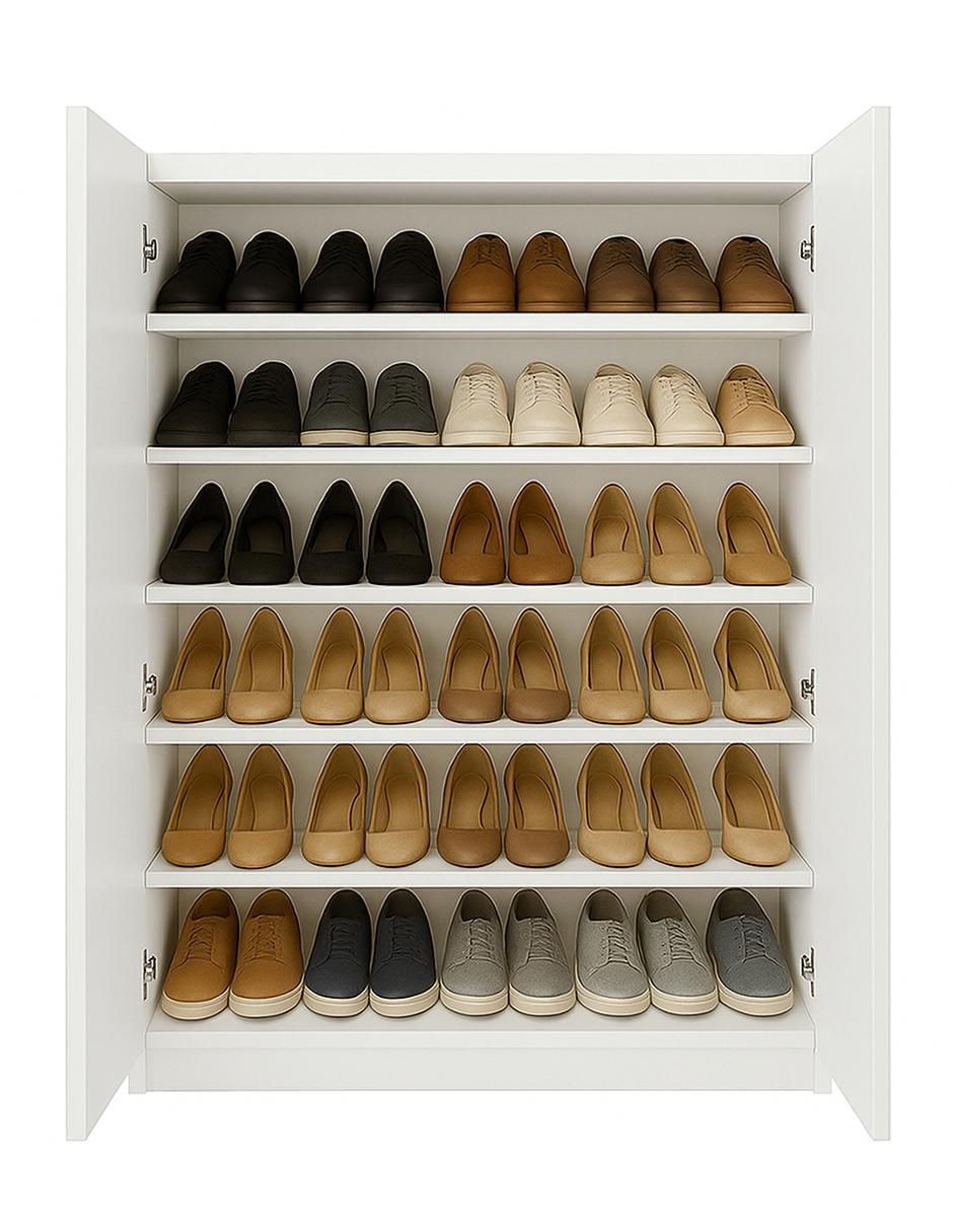 Zapatera armable mueble para 55 pares de zapatos adulto 5