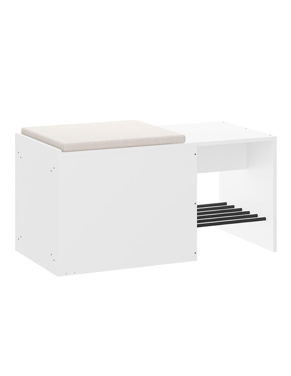Zapatera armable mueble flow con banca para 6 pares de zapatos adulto