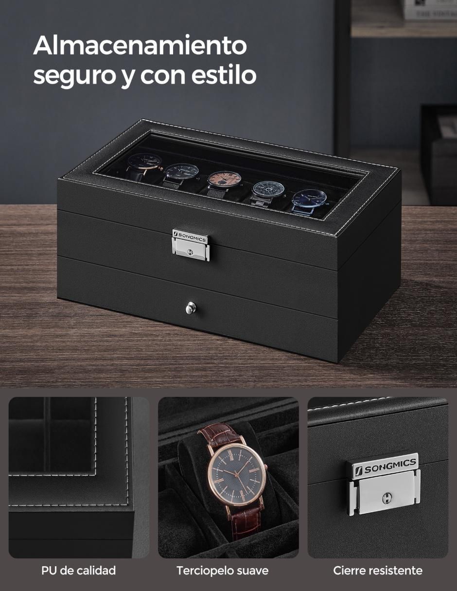 Caja reloj Bridie rectangular con 1 pieza 3