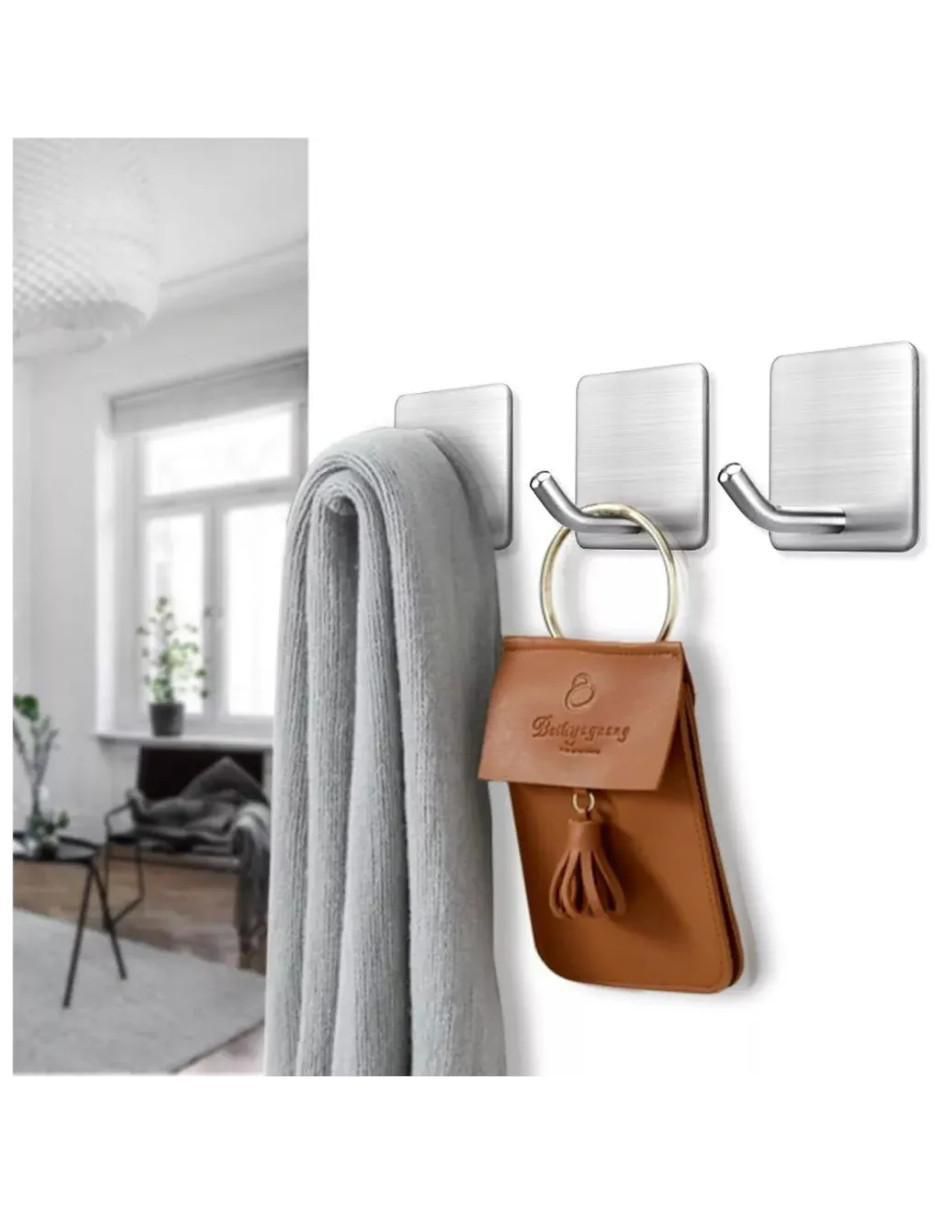 Perchero de pared Lab.g de acero inoxidable 6 ganchos