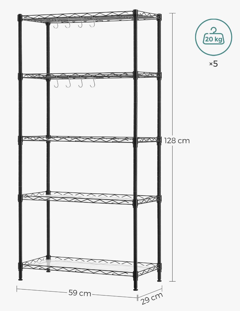 Estante de acero Dalten MLGR065B01