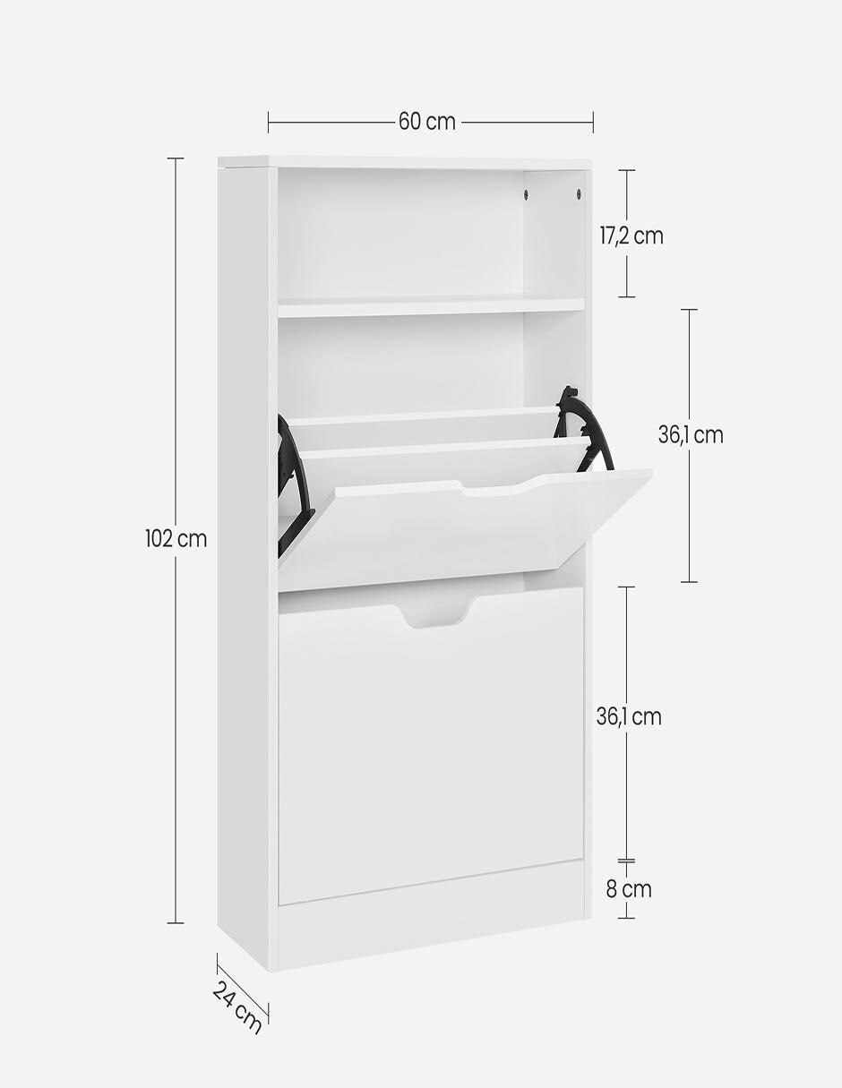 Zapatera armable mueble Kealan para 4 pares de zapatos 6