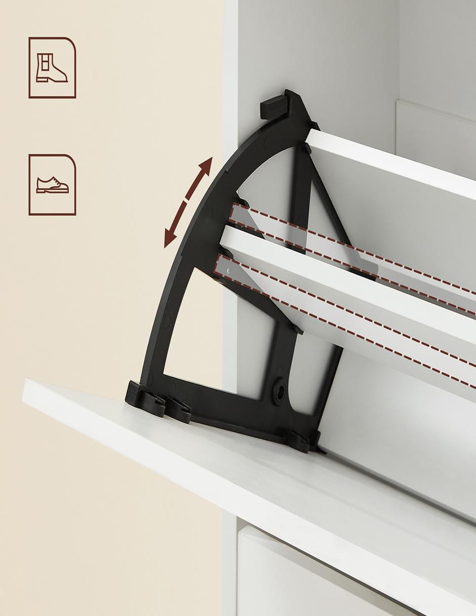 Zapatera armable mueble Kealan para 4 pares de zapatos 4