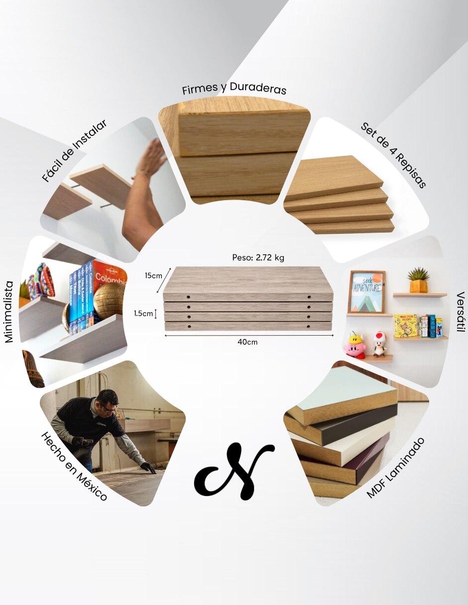 Repisa armable de MDF 7