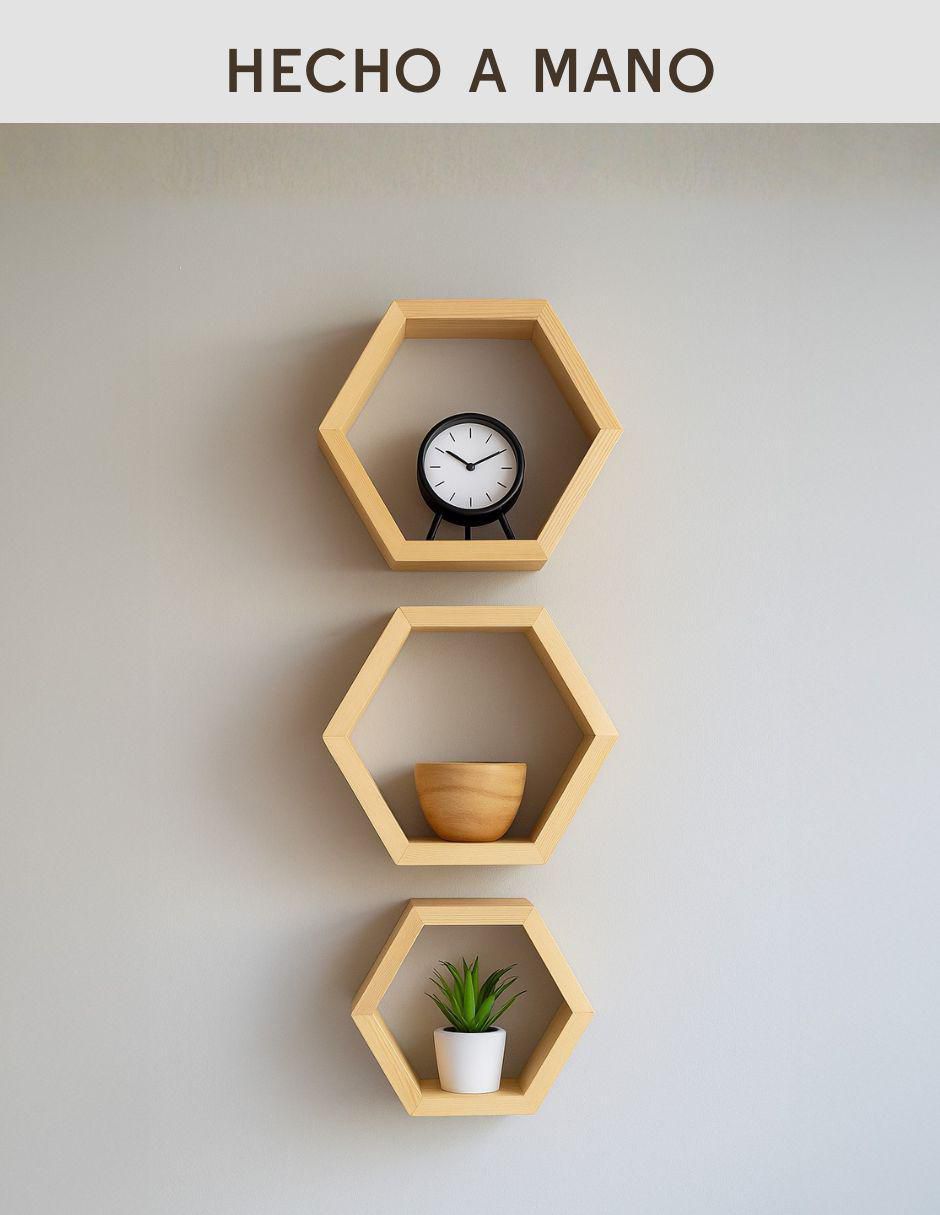 Set de repisas de madera pino 3