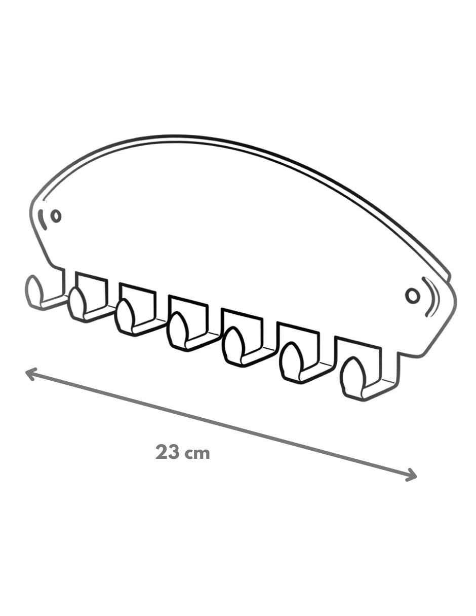 Perchero de pared Ideen de metal 7 ganchos