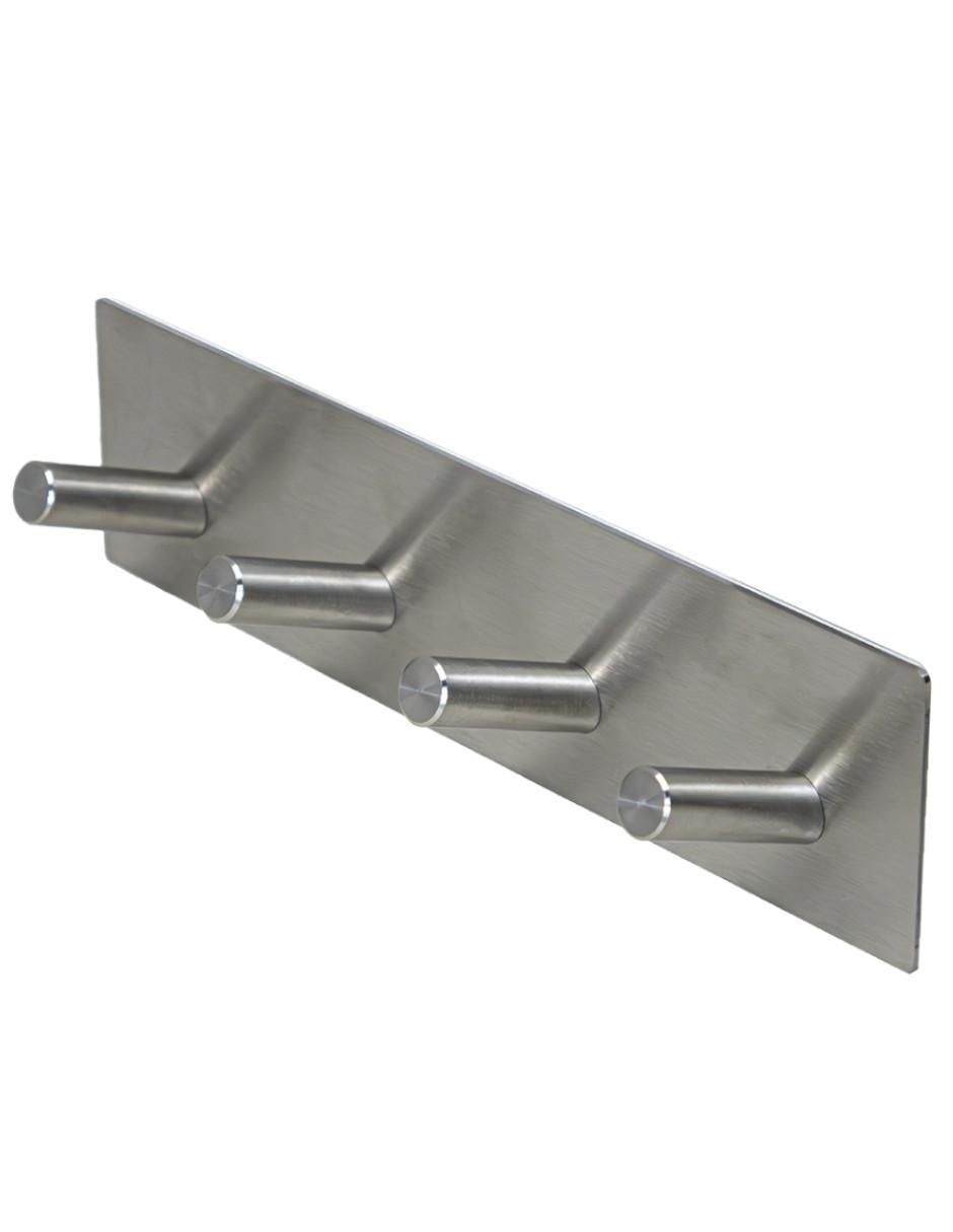 Perchero de pared Ideen de acero inoxidable 4 ganchos