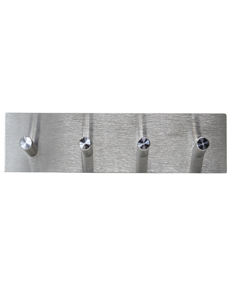 Perchero de pared Ideen de acero inoxidable 4 ganchos