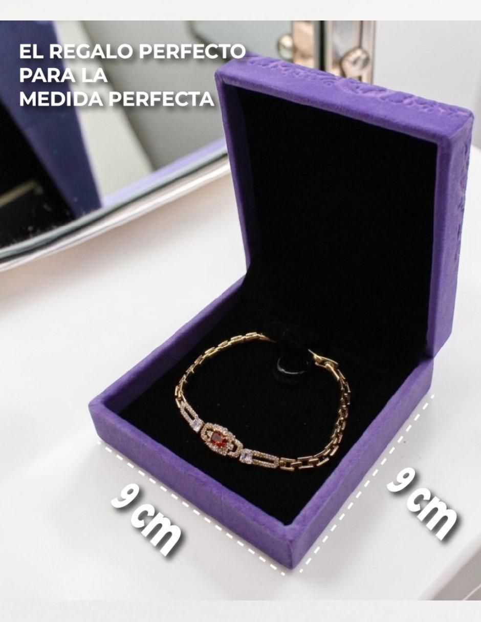 Porta pulseras cm-top joyero para pulsera estilo gamuza con grabado no no 2