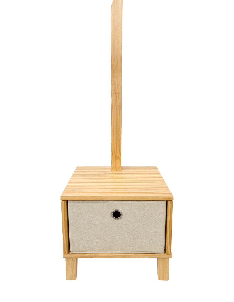 Perchero de piso de madera 4 ganchos 4