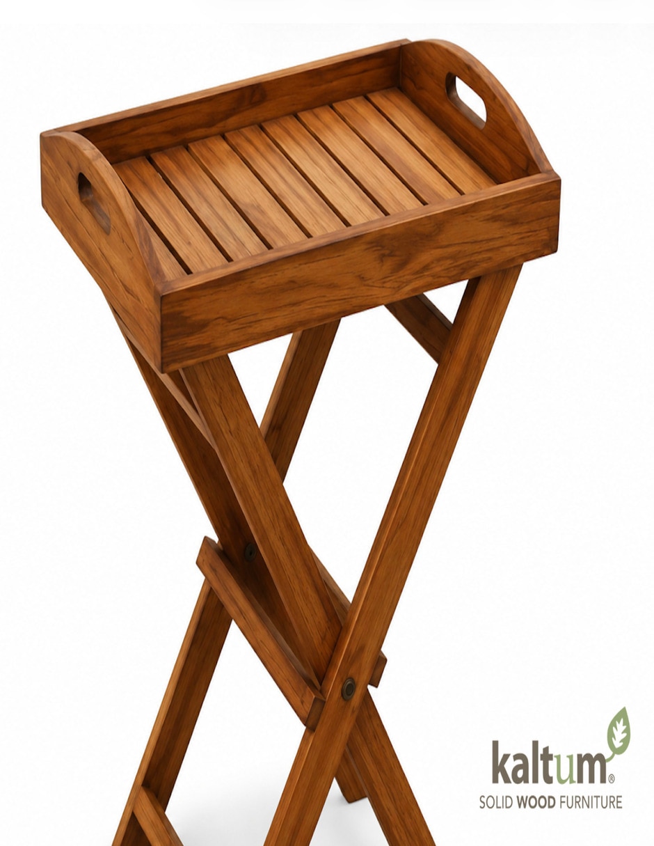 Mesa de servicio de madera teca