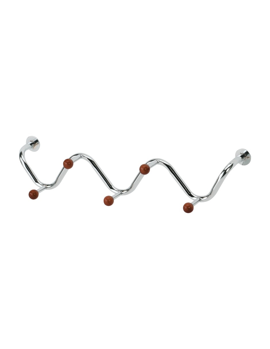 Perchero de pared Namaro Design de acero 5 ganchos Perchero de pared Namaro Design de acero 5 ganchos