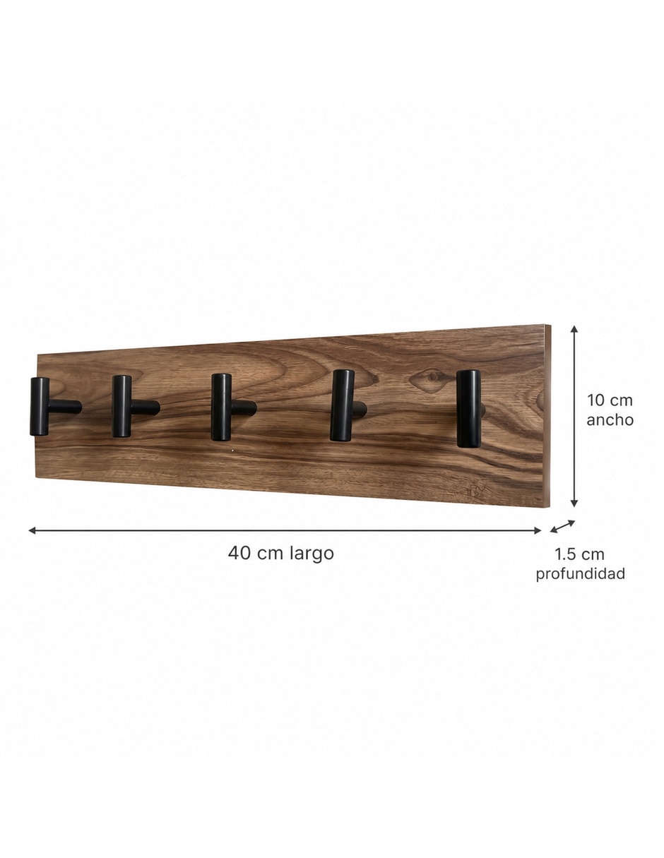 Perchero de pared 5 ganchos 4