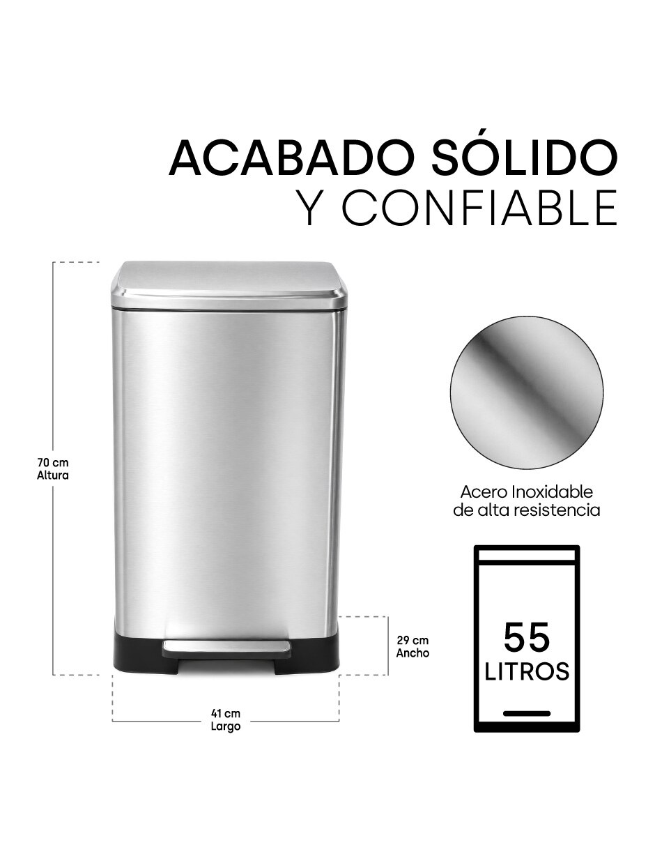 Bote de basura de acero inoxidable 6