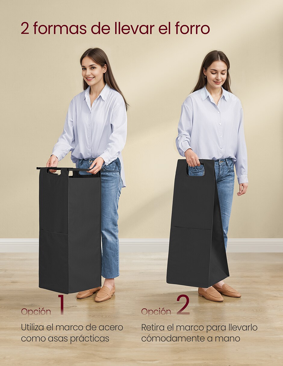 Cesto para ropa de acero 4