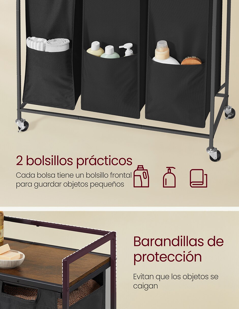 Cesto para ropa de acero 2