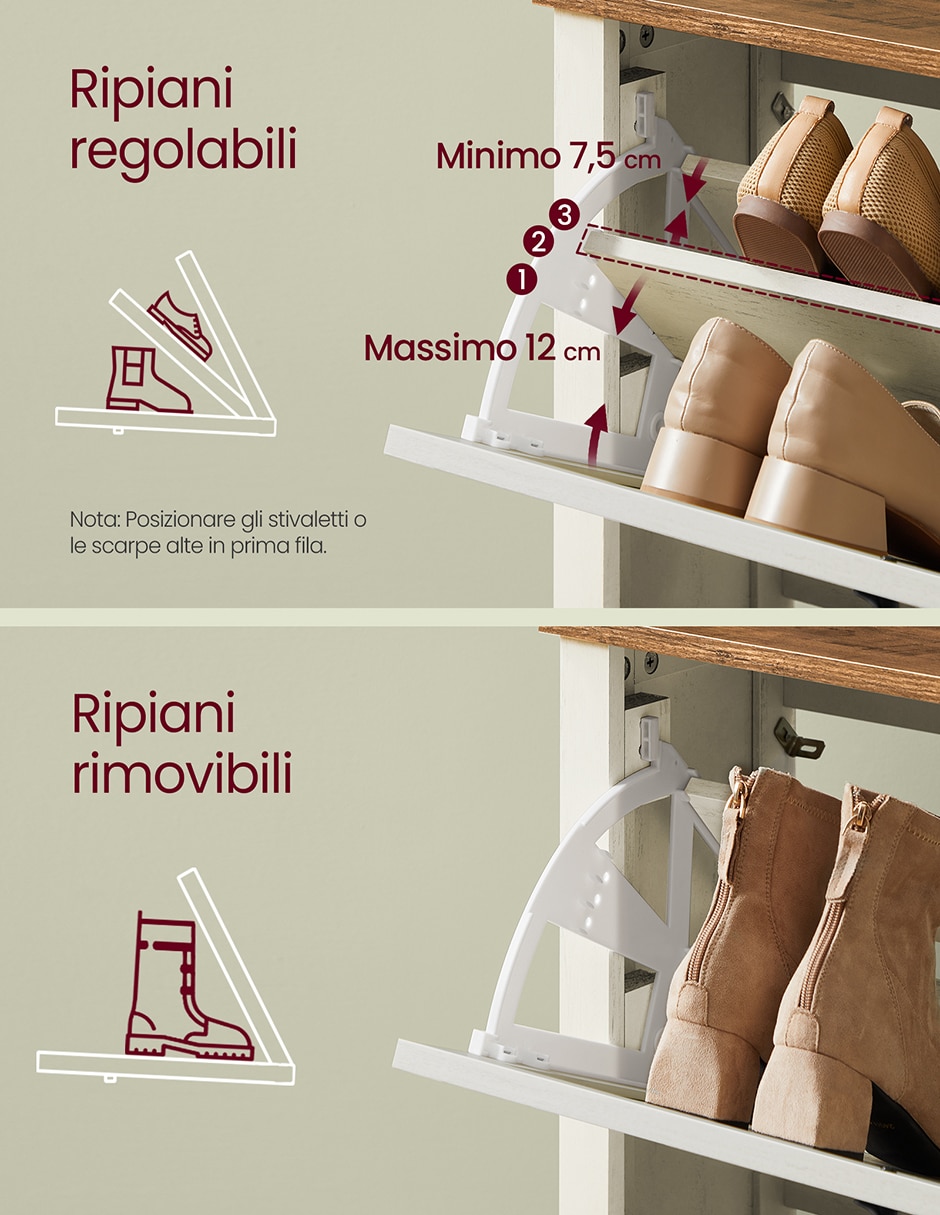 Zapatera armable mueble liry para 24 pares de zapatos 6