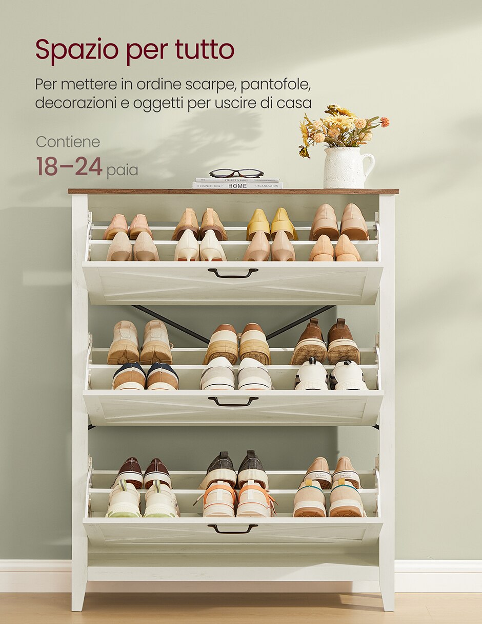 Zapatera armable mueble liry para 24 pares de zapatos 5