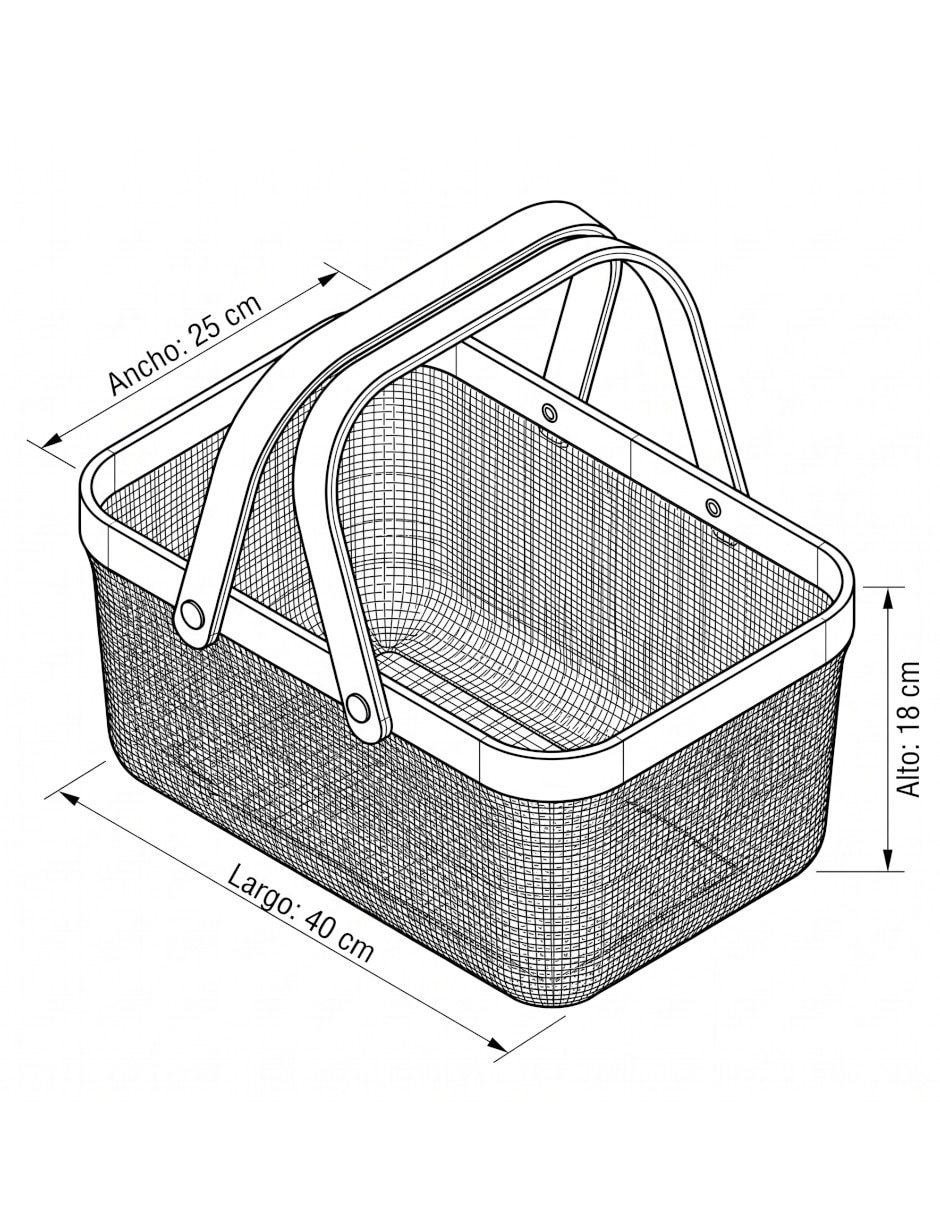 Cesto Multiusos IDEEN HOME de Acero inoxidable 7