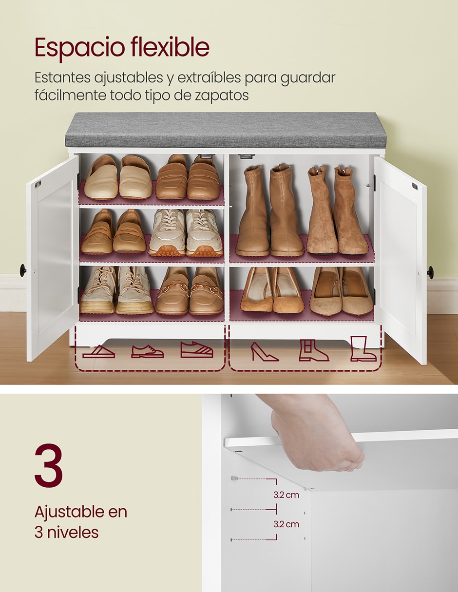 Zapatera armable mueble helan-old para 10 pares de zapatos 4