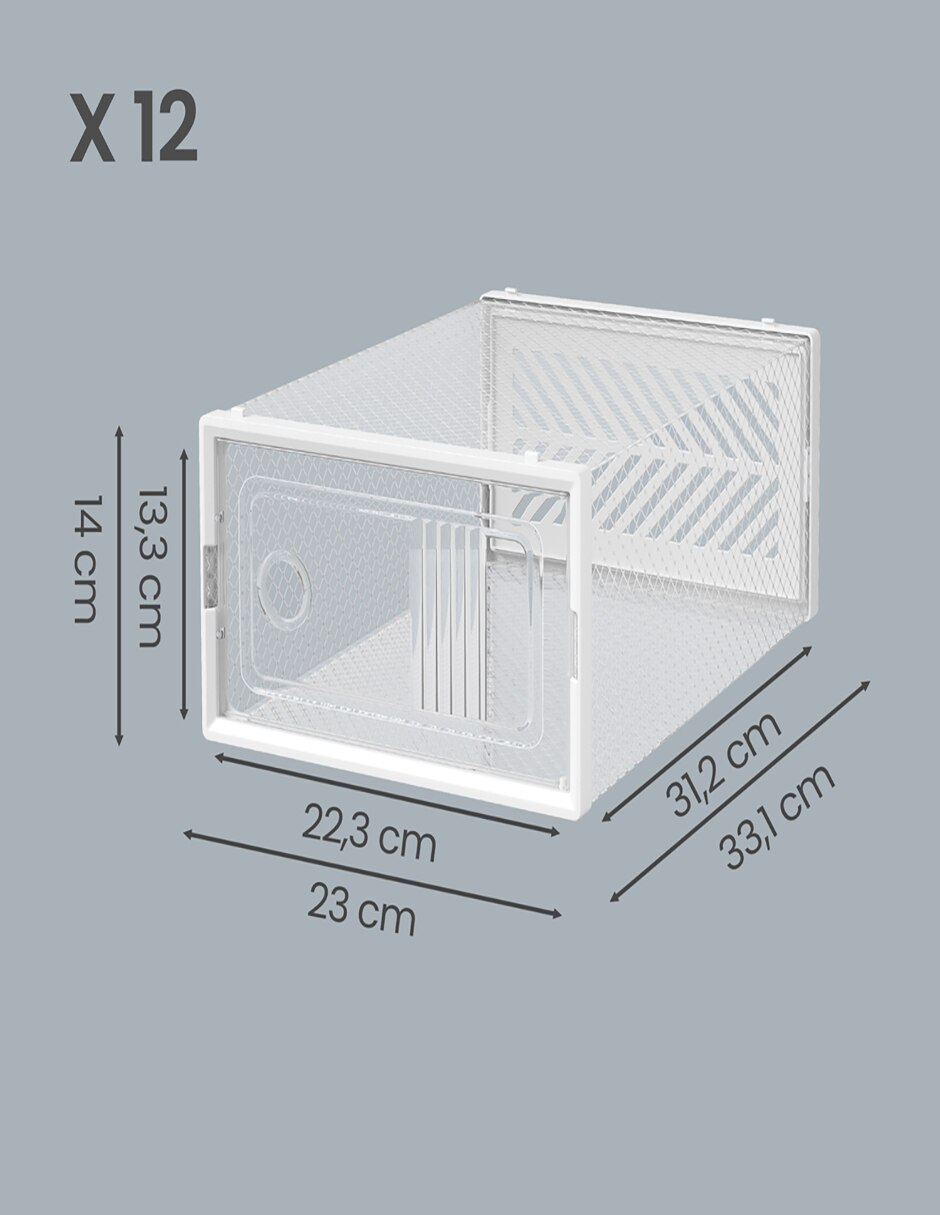 Zapatera armable caja almacenadora Dennys para 12 pares de zapatos 6