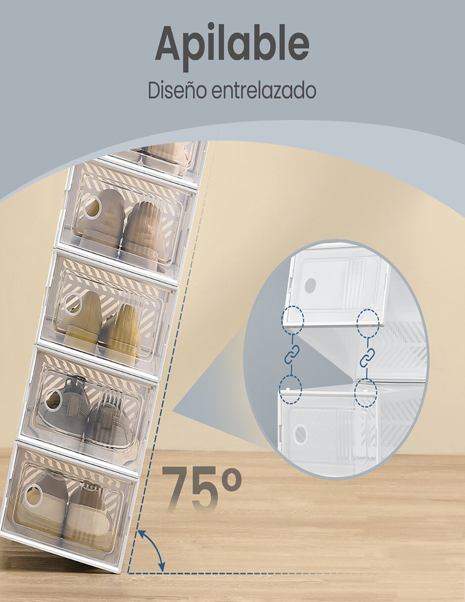 Zapatera armable caja almacenadora Dennys para 12 pares de zapatos 4