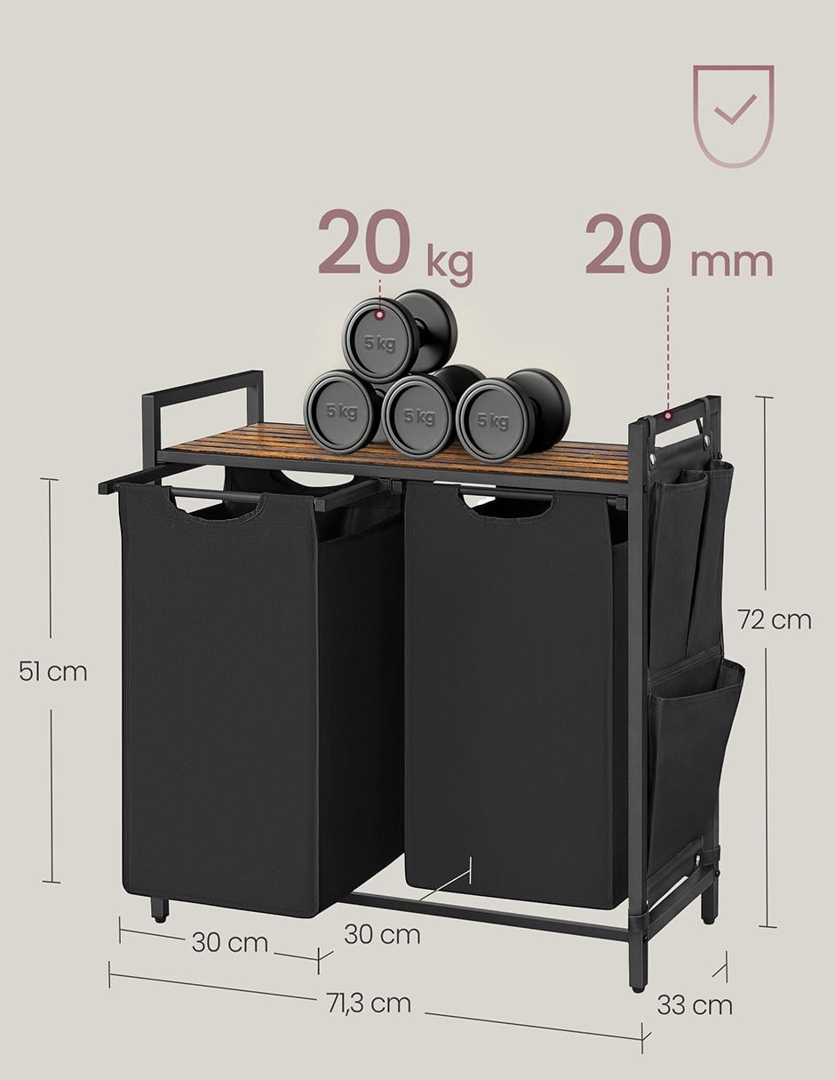 Cesto ropa Para ropa Brenta de Acero 6