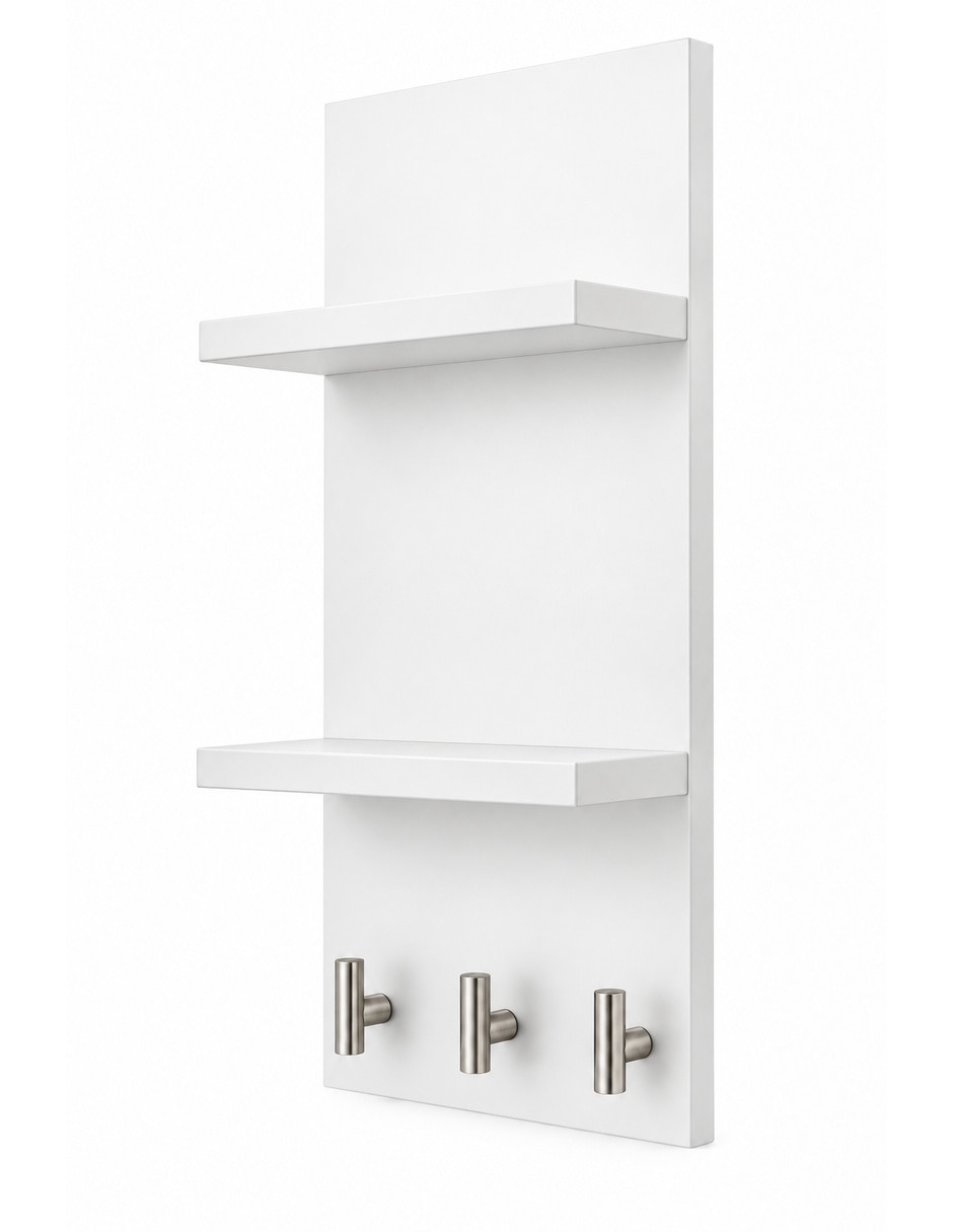 Perchero de pared de MDF 3 ganchos Perchero de pared de MDF 3 ganchos