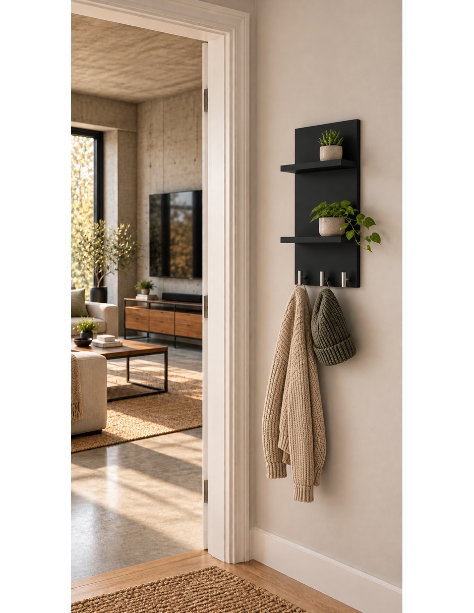 Perchero de pared de MDF 3 ganchos 2