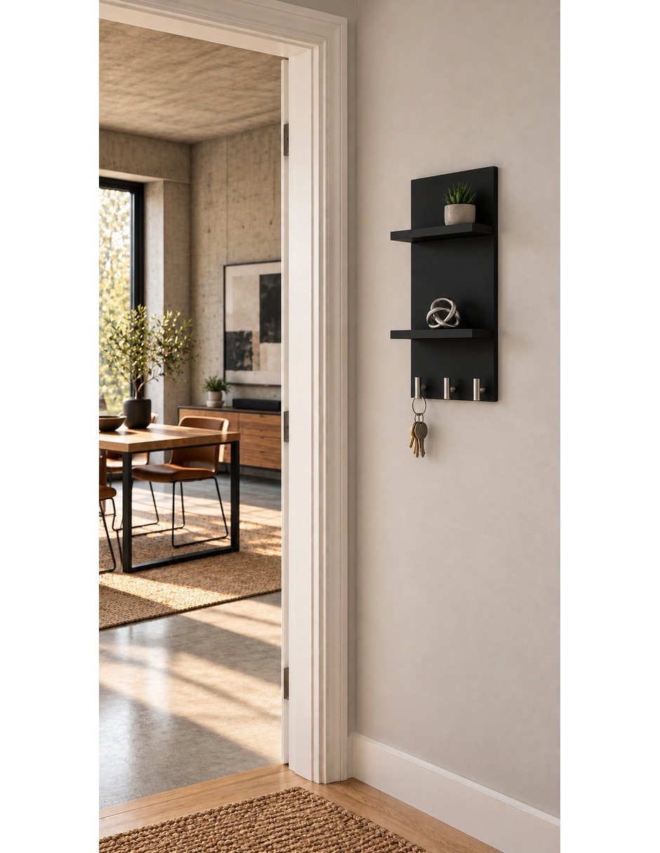 Perchero de pared de MDF 3 ganchos 3