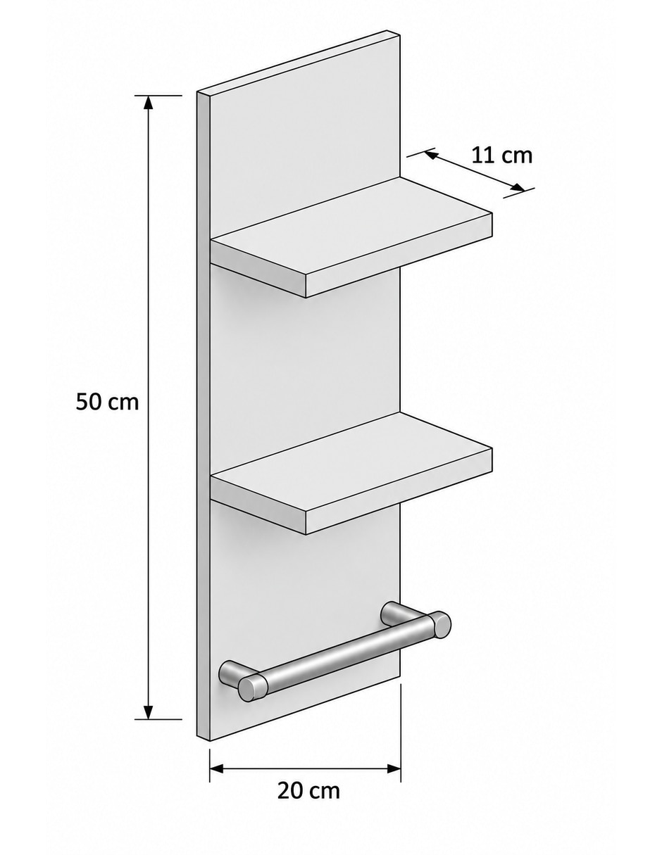 Perchero de pared de MDF 6