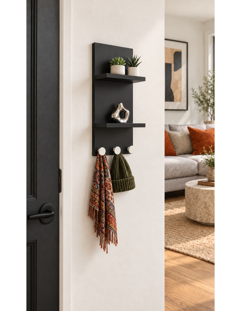 Perchero de pared de MDF 3 ganchos 2