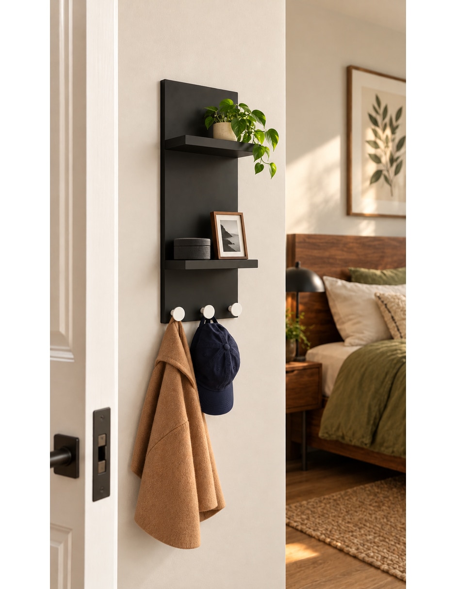 Perchero de pared de MDF 3 ganchos 3