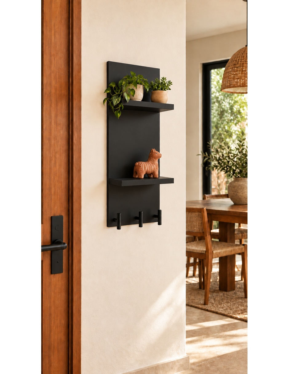 Perchero de pared de MDF 3 ganchos 2