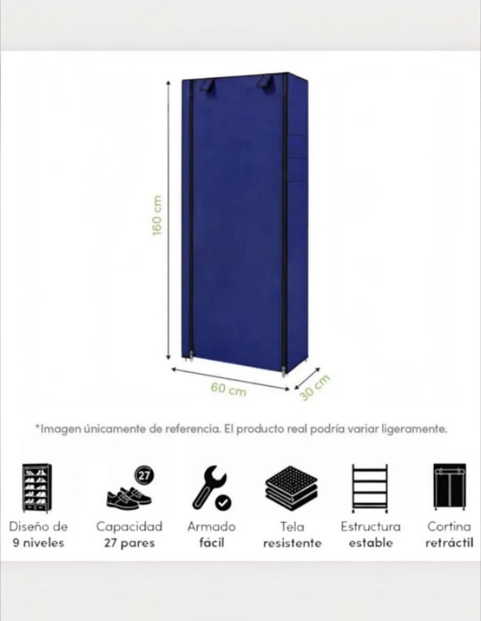 Zapatera armable mueble para 27 pares de zapatos 2